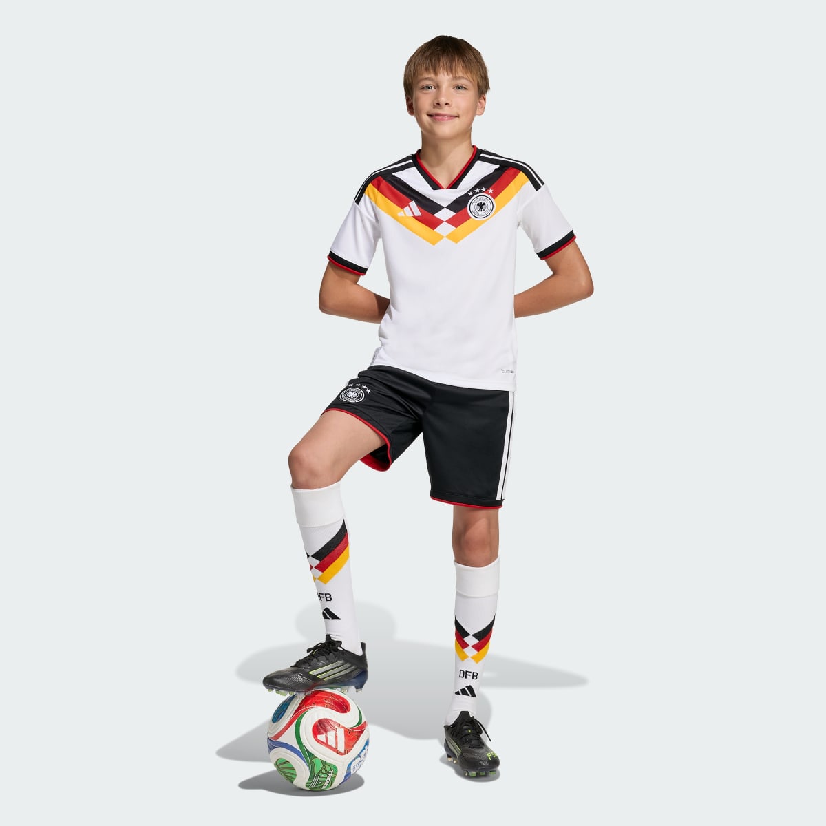 Adidas Deutschland Heimtrikot 26/27 Kinder – Bild 5