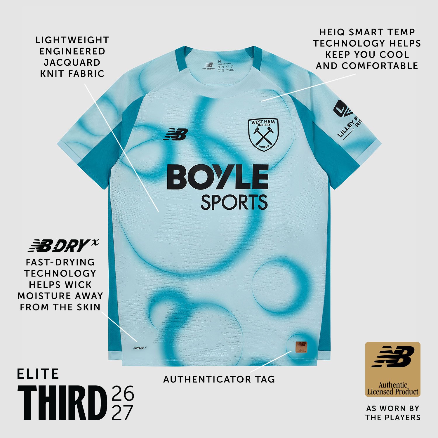 Herren New Balance West Ham United 3rd Trikot 26/27 – Bild 4